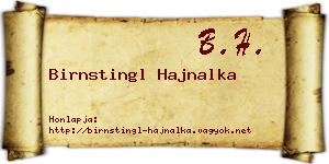 Birnstingl Hajnalka névjegykártya